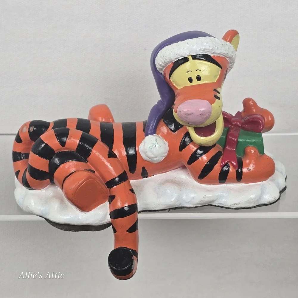 Winnie The Pooh Tigger Christmas Stocking Hanger Holder‎ Vintage Disney Decor 5